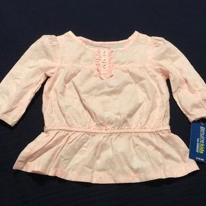 NWT Oshkosh genuine kids pink and white tunic/shirt Size 3T